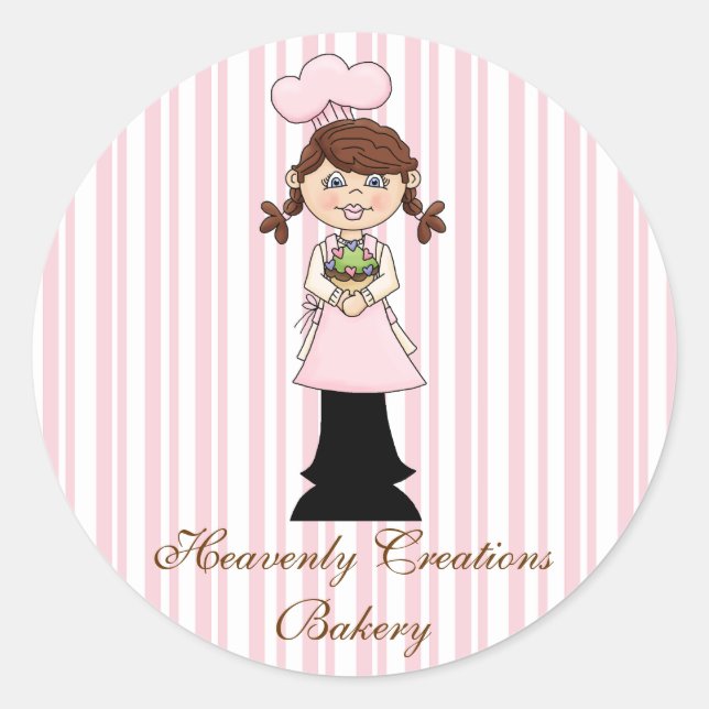 Stickers boulangerie Chef Rose (Devant)