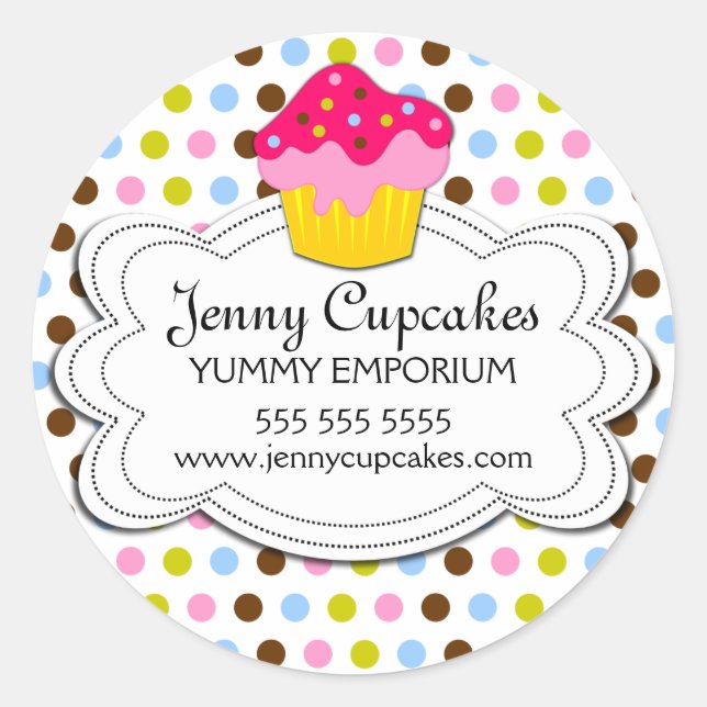 Stickers boulangerie Cupcake (Devant)