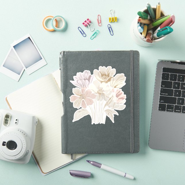 Stickers Bouquet de fleurs blanches (Couverture iPad)