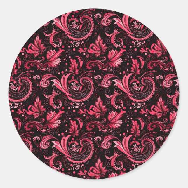 Stickers Bourgogne Paisley (Devant)