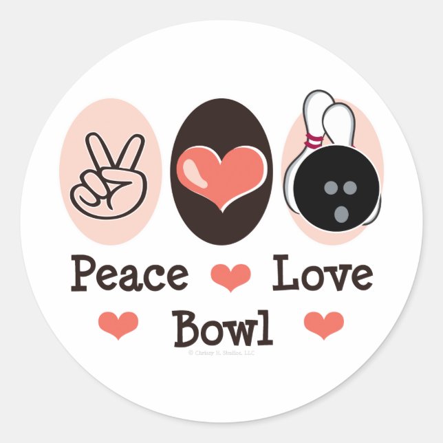 Stickers Bowl de Peace Love (Devant)