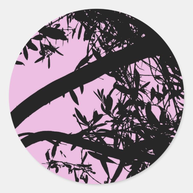 Stickers Branche Arbre Rose (Devant)