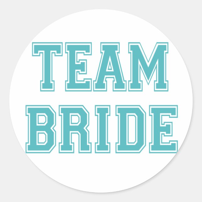 Stickers Bride Team Bleu et Blanc (Devant)