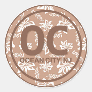 Stickers Brown plage OC Ocean City NJ