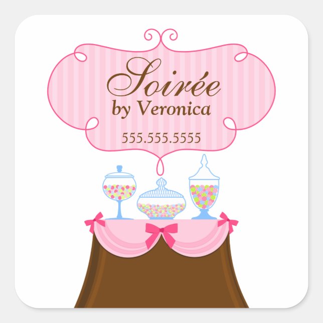 Stickers Buffet de bonbons et Tables de dessert (Devant)