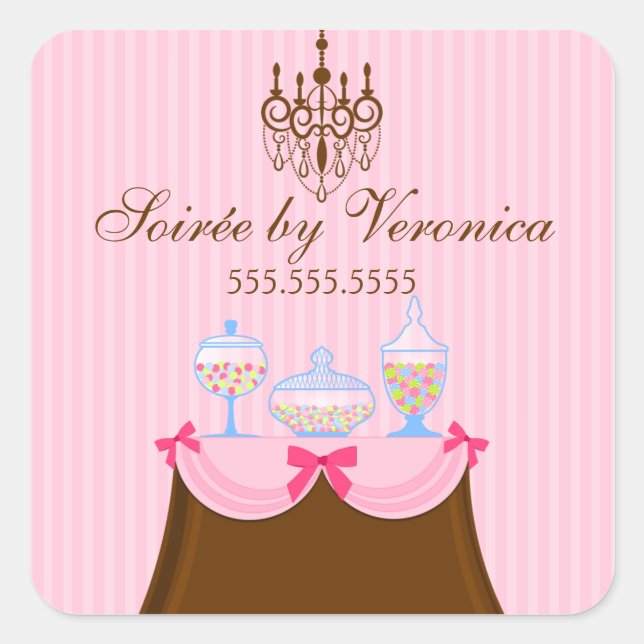 Stickers Buffet de bonbons et Tables de dessert (Devant)