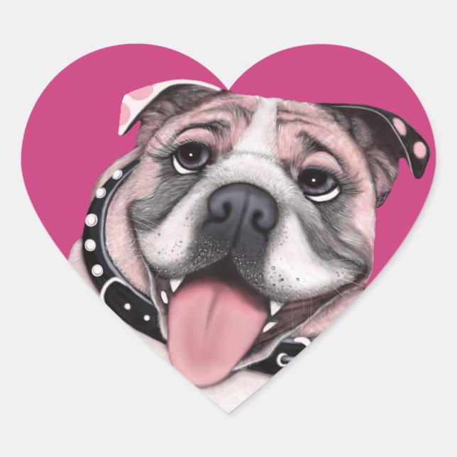 Stickers Bulldog Rose (Devant)