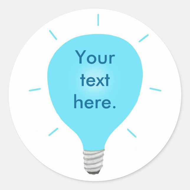 Stickers Bulle de lumière bleue texte (Devant)