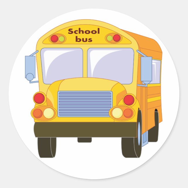 Stickers Bus de l'école jaune (Devant)