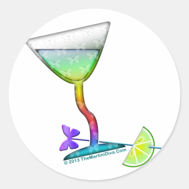 STICKERS - BUTTERFLY MARTINI (Vorderseite)