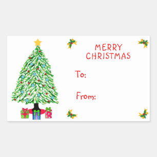 Stickers Cadeau Arbre de Noël