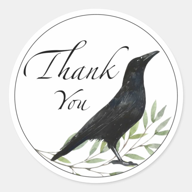 Stickers Cadeau Merci Sticker Fleurs d'Oiseaux de  (Devant)