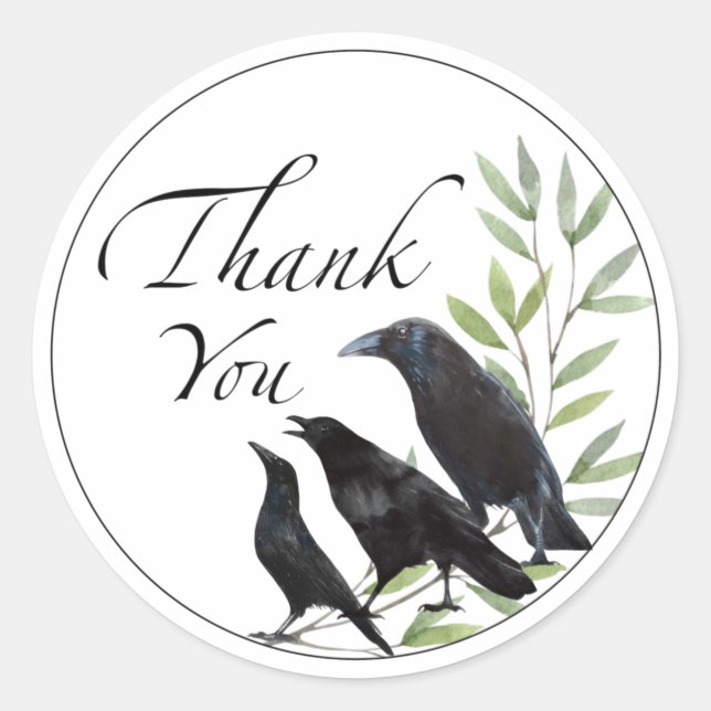 Stickers Cadeau Merci Sticker Fleurs d'Oiseaux de  (Devant)