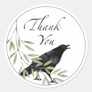Stickers Cadeau Merci Sticker Fleurs d'Oiseaux de 
