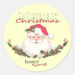 Stickers Cadeau père Noël Face Christmas