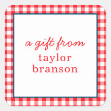 Stickers Cadeau Personnalisé Plaid Buffalo
