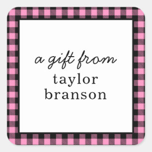 Stickers Cadeau Personnalisé Plaid Buffalo