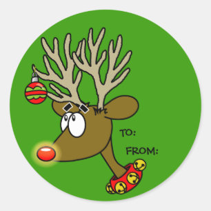 Stickers cadeaux de vacances Reindeer