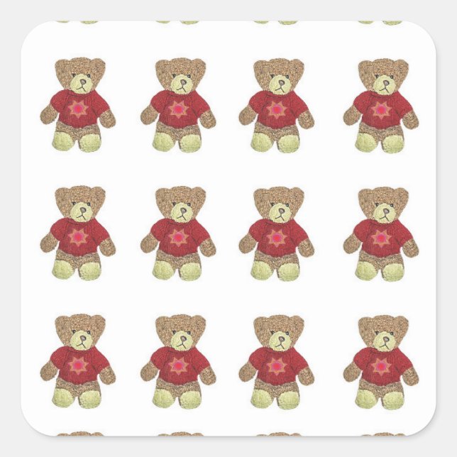 Stickers Cadeaux Jouets nounours (Devant)