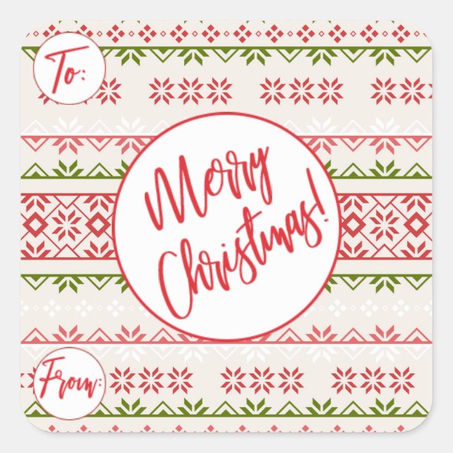 Stickers Cadeaux Motifs de Noël (Devant)