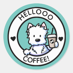 Stickers café KiniArt Westie