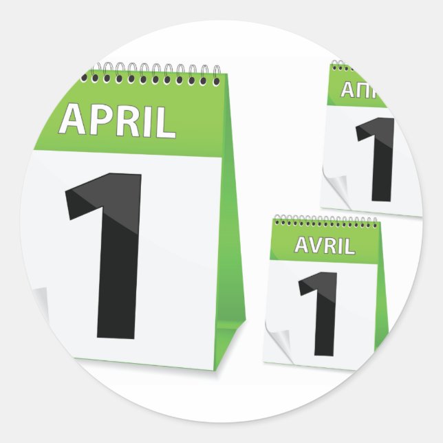 Stickers Calendrier du 1er avril (Devant)