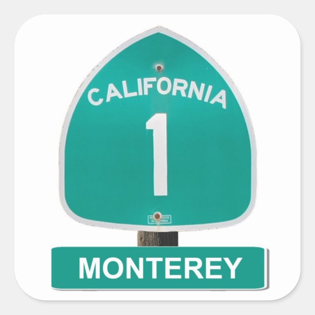 Stickers California Highway 1 Monterey (Devant)