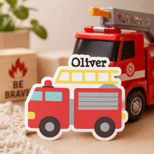 Stickers Camion Pompiers Rouges Enfants Personnali