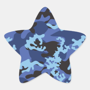 Stickers Camo Bleu Personnalisés