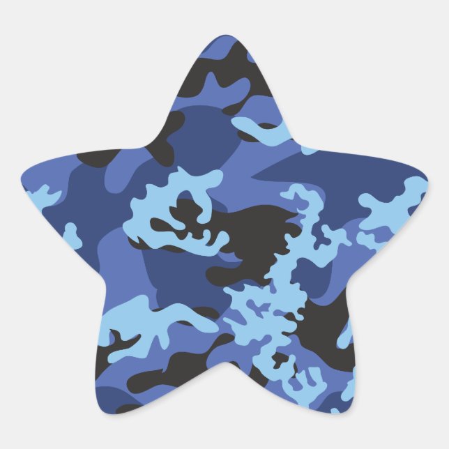 Stickers Camo Bleu Personnalisés (Devant)