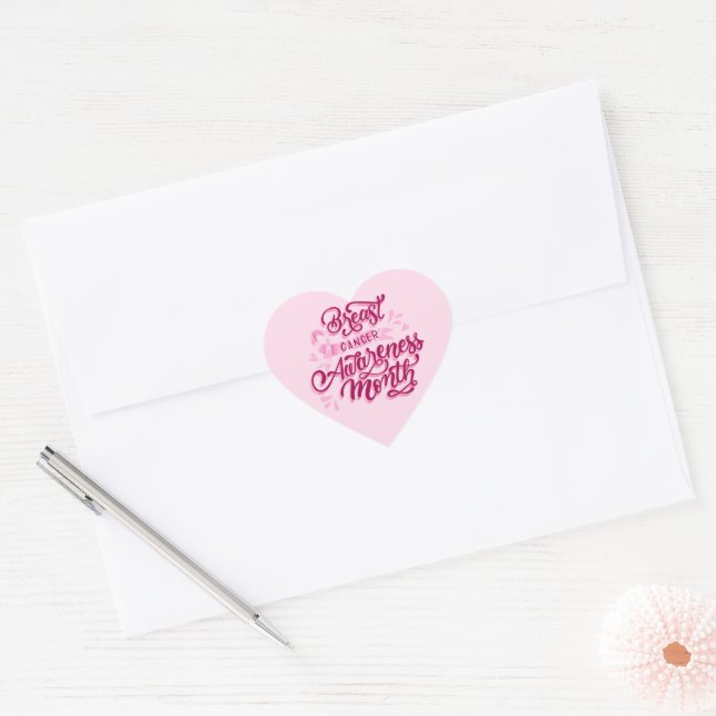 Stickers Cancer du Sein - Ruban rose (Enveloppe)