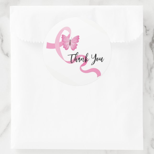 Stickers Cancer du Sein - Ruban rose (Sac)