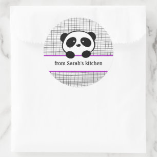 Stickers Canning Panda violet de cuisine