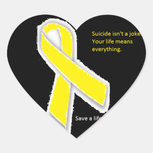 Stickers cardiaques de sensibilisation au suicide