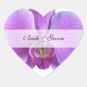 Stickers cardiaques personnalisés Mariage — Orchid