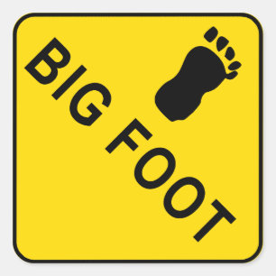 Stickers Carré Big Foot