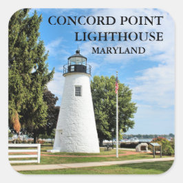 Stickers Carré Concord Point Lighthouse, Maryland