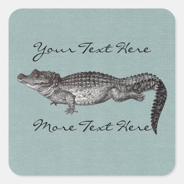 Stickers Carré crocodile (Devant)