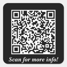 Stickers Carré de code QR personnalisés