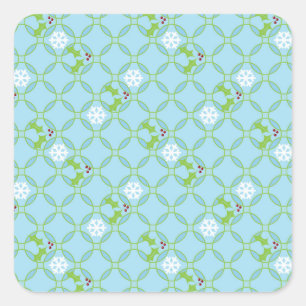 Stickers Carré de Noël Holly