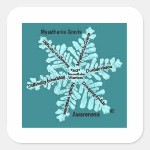 Stickers Carré de sensibilisation Myasthenia Gravi