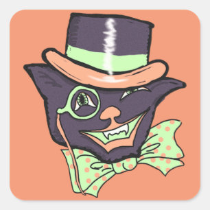 Stickers Carré Halloween vintages