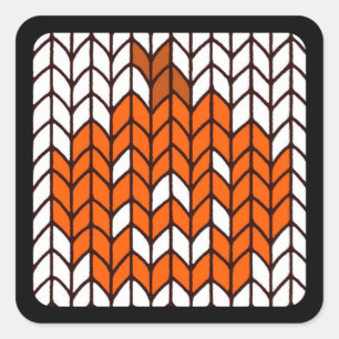 Stickers Carré JACK-O-LANTERN KNIT