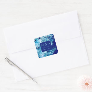 Stickers Carré Mariage Blue Ocean Water