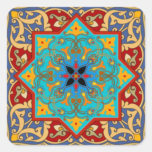 Stickers Carré Marocain Carrelage (Devant)