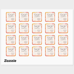 Stickers carré Merci d'affaires - Design en marbre