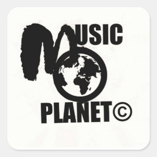Stickers Carré MUSIQUE PLANÈTE
