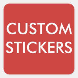 Stickers Carré personnalisé blanc