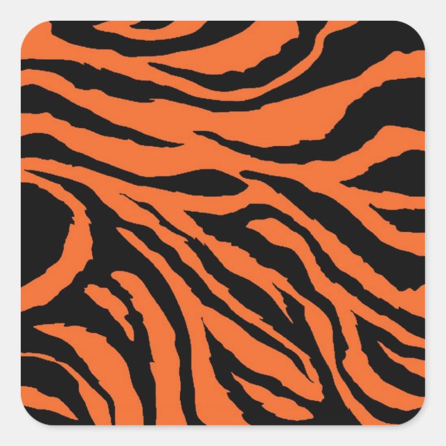 Stickers Carré Tiger Strier (Devant)