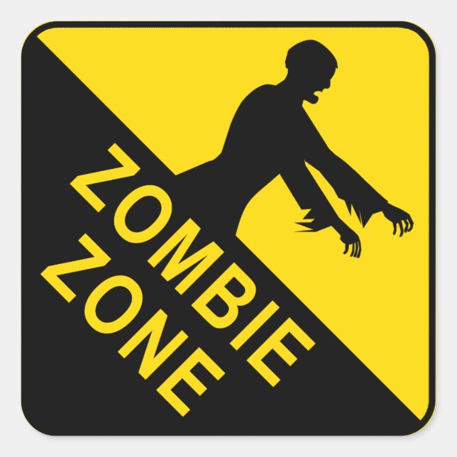 Stickers Carré Zombie (Devant)